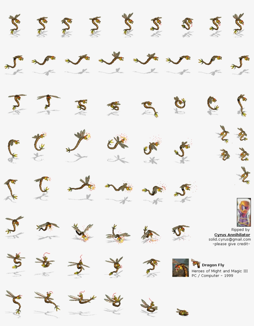 Http spritedatabase Dragon Flying Sprite Sheet PNG Image 