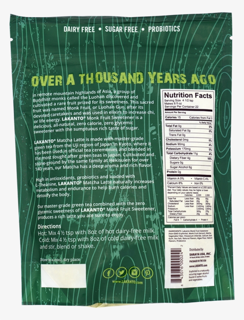 Images / 1 / 2 / 3 - Lakanto Matcha Latte Drink, 10 Ounce, transparent png download