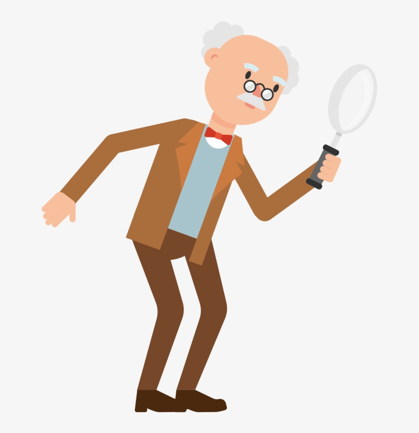 Open - Magnifying Glass With Professor, transparent png download