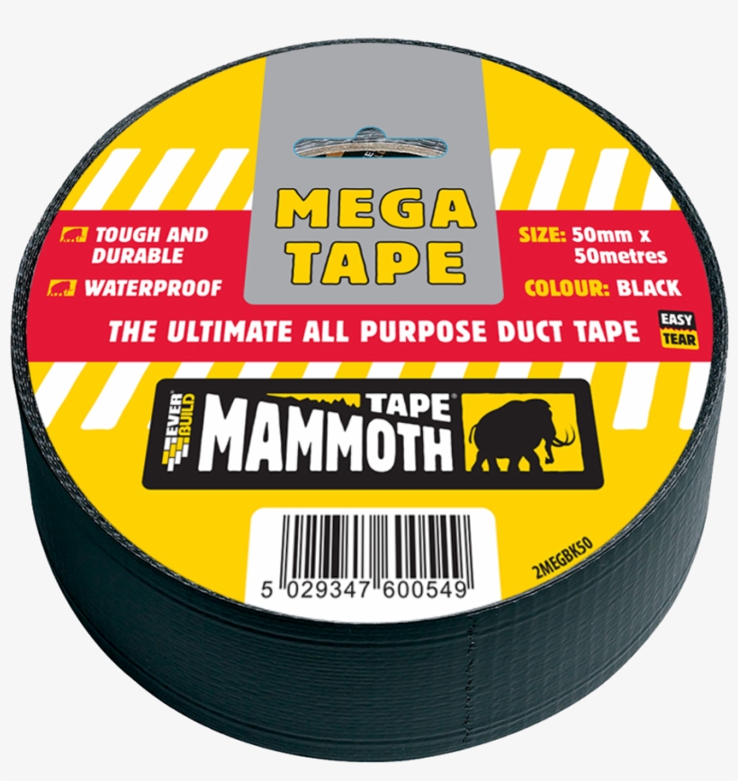 The Ultimate All Purpose Duct Tape, Top Quality Cloth - Everbuild Mega 50mm, transparent png download