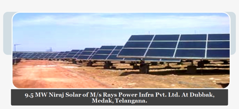 5 Mw Niraj Solar Of M/s Rays Power Infra Pvt - Photo Caption, transparent png download