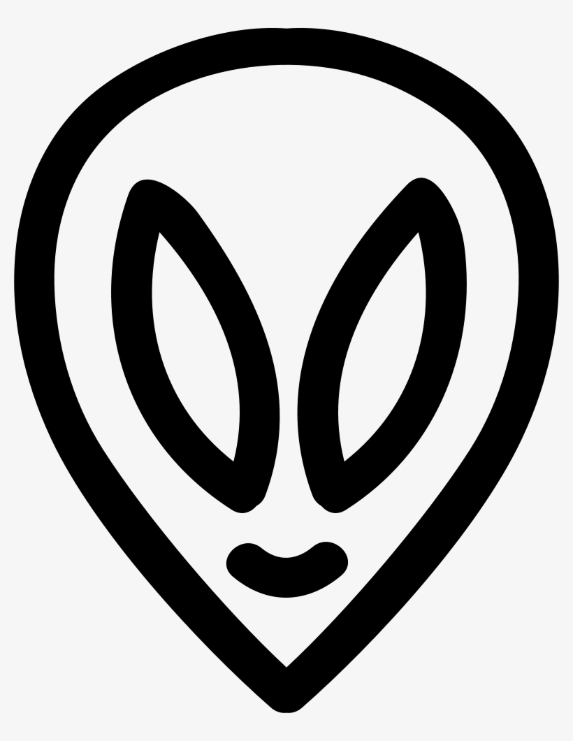 Alien Hand Drawn Head Outline Comments - Cabeza De Extraterrestres Para Colorear, transparent png download