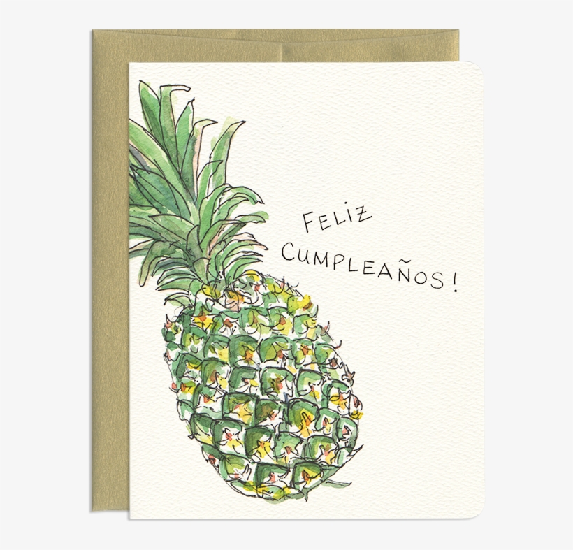 Card Gotamago Inc Festive Spanish Speaking Fruit - Pineapple Birthday Card, transparent png download