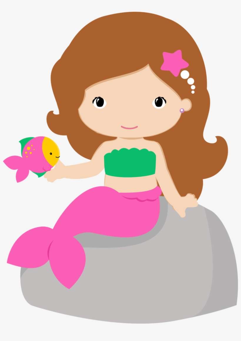 Mermaid Quotes Png Clipart Library Stock - Cute Mermaid Clipart, transparent png download