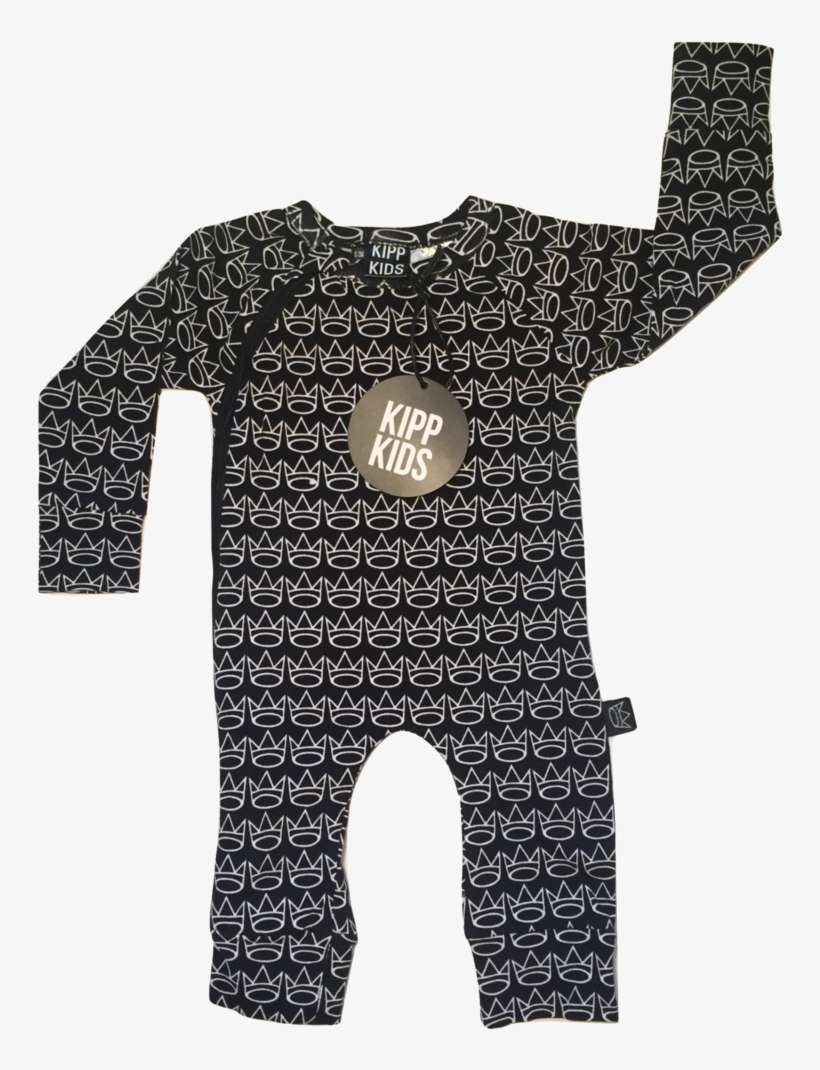 Kipp Kids Black Crown Zip Romper Available At Www - Sweater, transparent png download