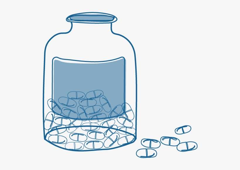 An Illustration Of A Medicine Bottle With Pills In - Pharmaceutical Drug, transparent png download