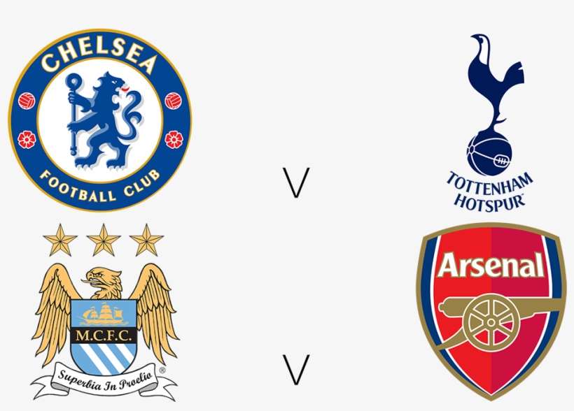 Chelsea Against Tottenham And Manchester City Against - Premier League Top 6, transparent png download