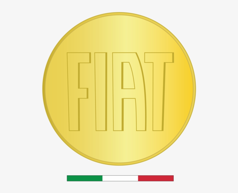 File - " 14 - Italy - Moneta Fiat - Gold Coin - Italy - Fiat Logo Gold, transparent png download