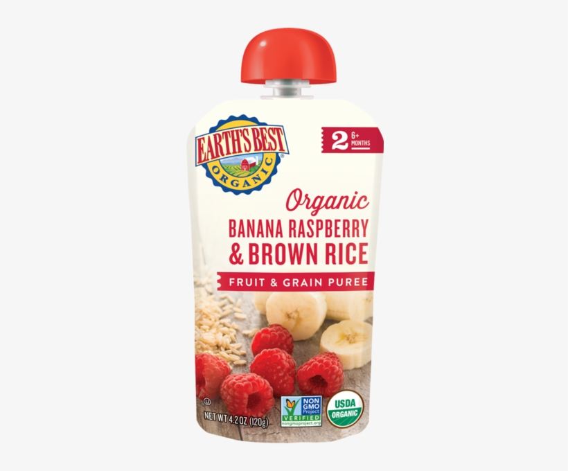 Learn More - Organic Banana Raspberry And Brown Rice, transparent png download