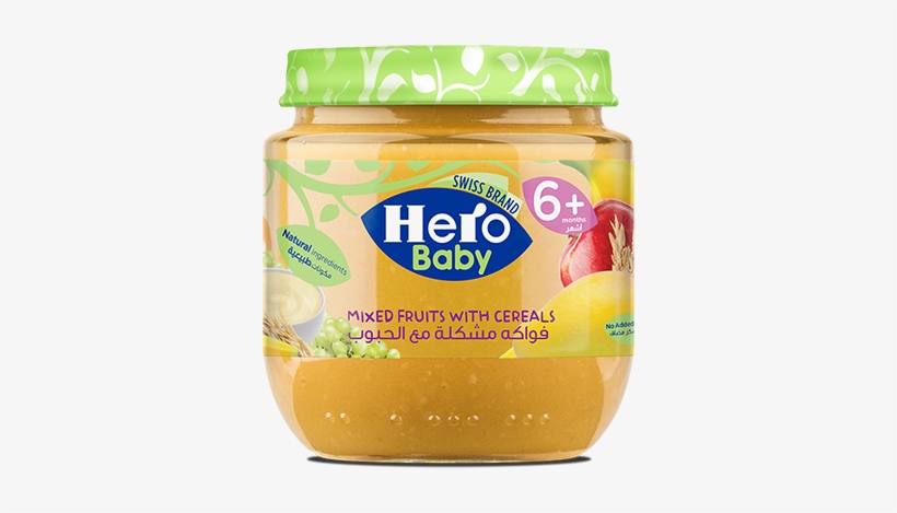 Rice And Chicken 3 Fruits Mixed Fruits With Cereals - Hero Baby Food, transparent png download