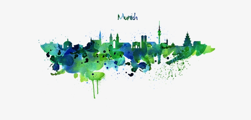 Bleed Area May Not Be Visible - Munich Skyline Art, transparent png download