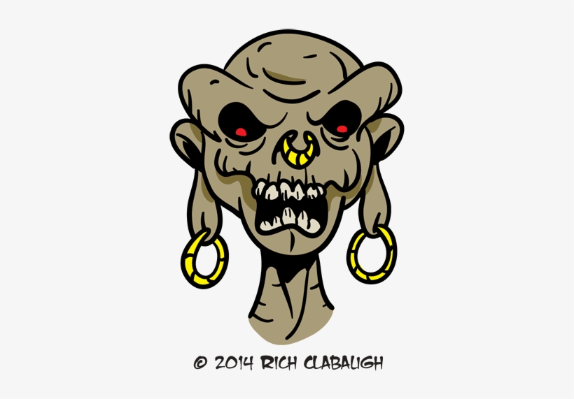 101714 Tribal Demon Monster Faces - Cartoon, transparent png download