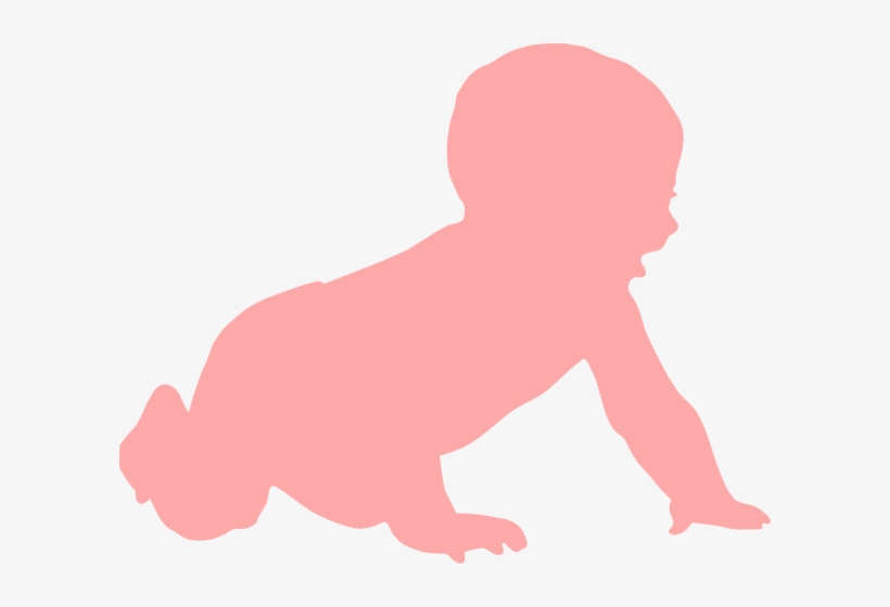 Baby Silhouette Png - Pink Baby Silhouette, transparent png download