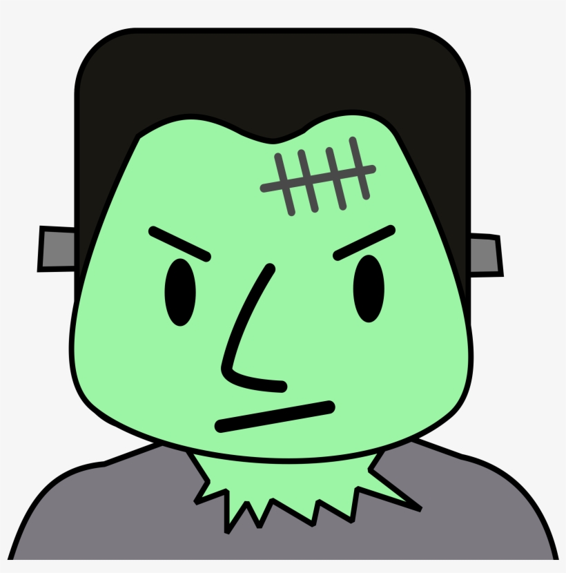 Clip Free Frankenstein Face Clipart - Cartoon, transparent png download