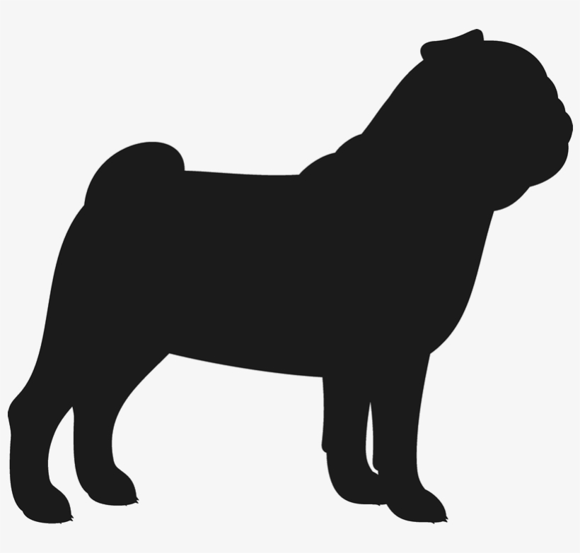 Pug Stamp - French Bulldog Silhouette, transparent png download