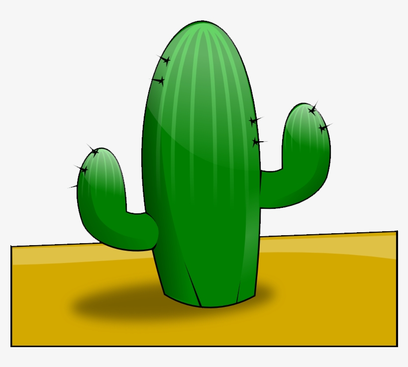 Cactus Free To Use Cliparts - Cactus Plant In Desert Clipart, transparent png download