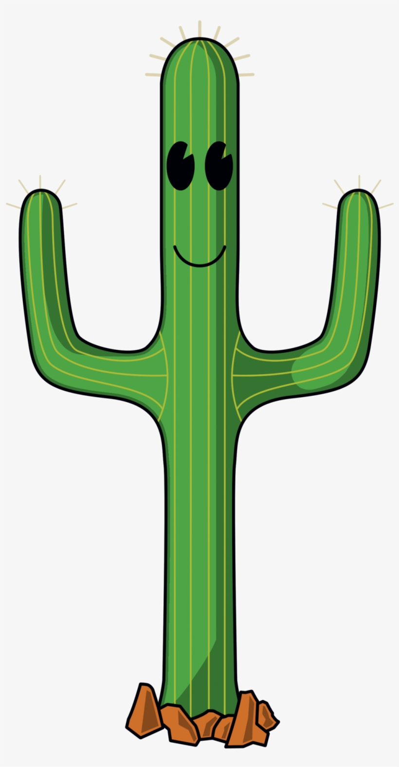Cactus Clipart Cartoon - Animated Cactus Png, transparent png download