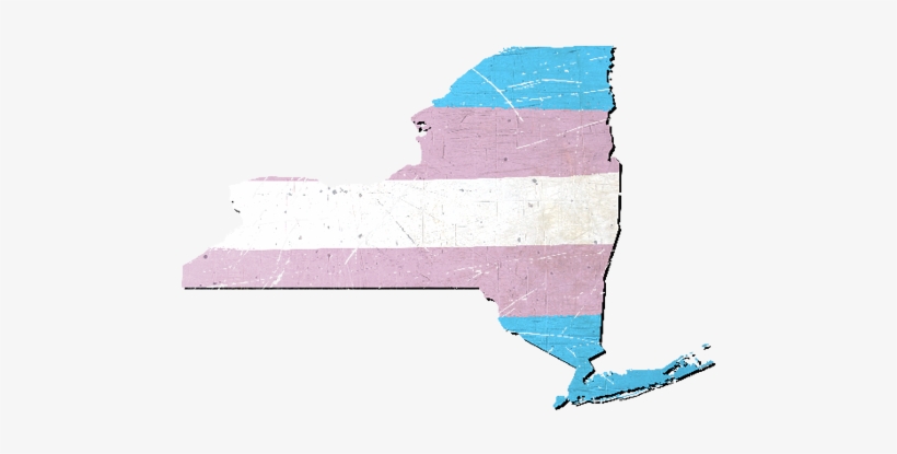 New York Silhouette Transgender Pride Flag - Sailing Ship, transparent png download