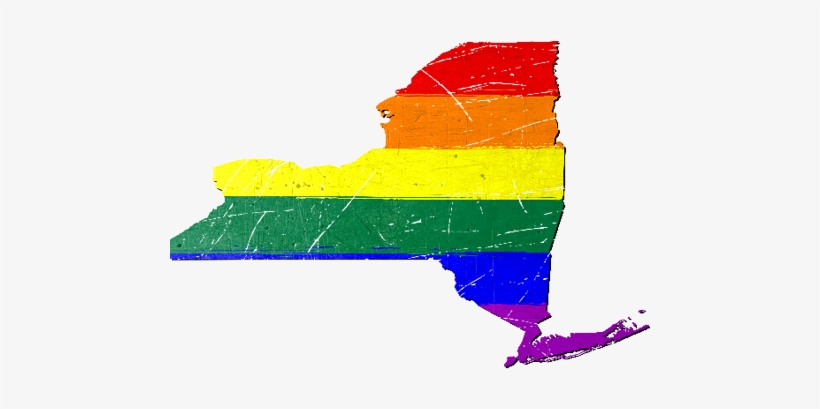 New York Silhouette Lgbt Pride Flag - New- Yorkzuhause-staat Mitteilungskarte, transparent png download