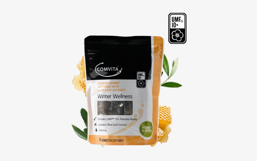 Made From Fresh Olive Leaves - Comvita Manuka Honey Lozenges - Honey And Olive 500gm, transparent png download