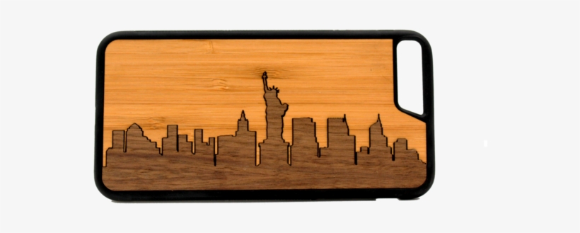 Slim Wooden Phone Case - Skyline, transparent png download