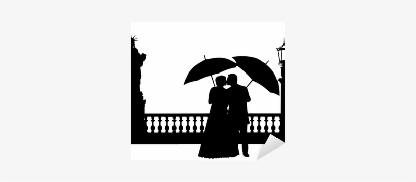 Wedding Couple In New York Silhouette Sticker • Pixers® - Silhuetter Big Ben, transparent png download