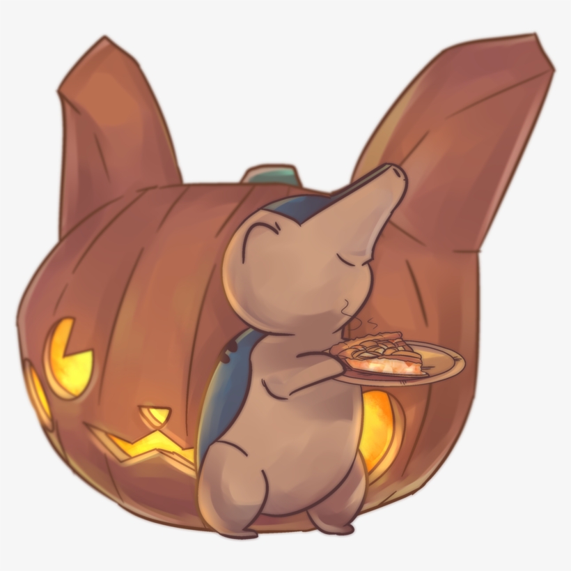 Cyndaquil And Pumpkin Pikachu - Cyndaquil Halloween, transparent png download