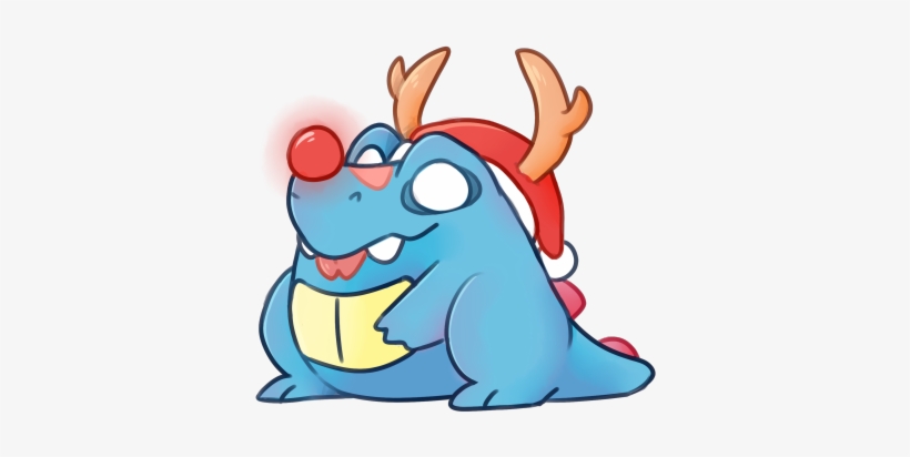 Happy Holiday From Totodile - Cartoon, transparent png download