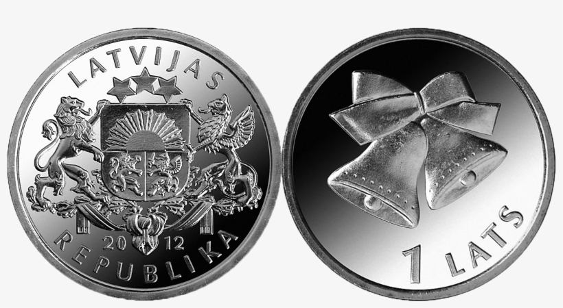 1 Lats Christmas Bells - Lats Coins, transparent png download