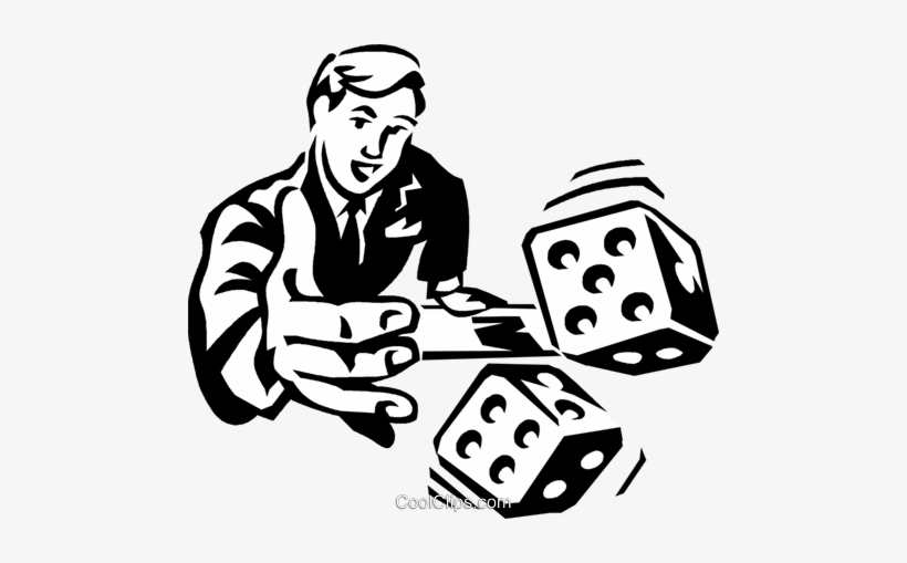 Man Rolling The Dice - Man Rolling Dice Clip Art, transparent png download