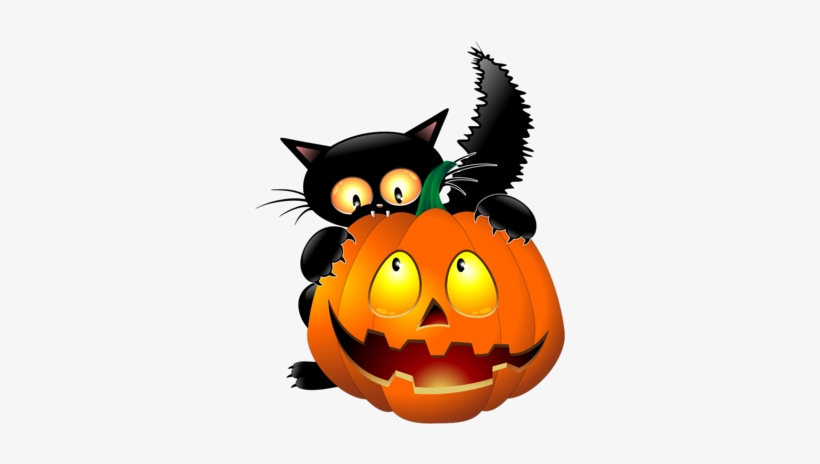 Черная Кошкаклипарт Для Вашего Творчества)) - Halloween Black Cat, transparent png download