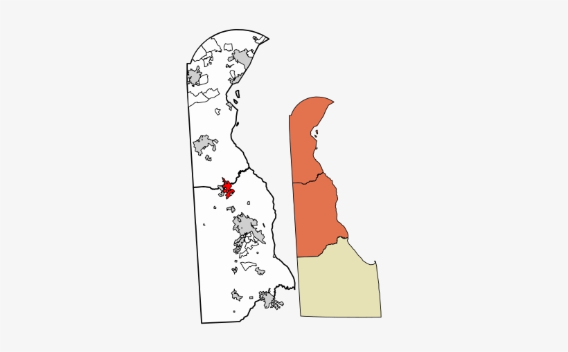 Location Of Smyrna In Kent County And New Castle County, - Delaware, transparent png download