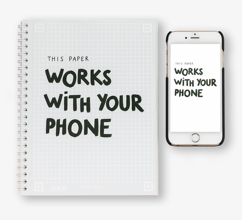 Whitelines Work With Your Phone - Cuadernos Whitelines, transparent png download