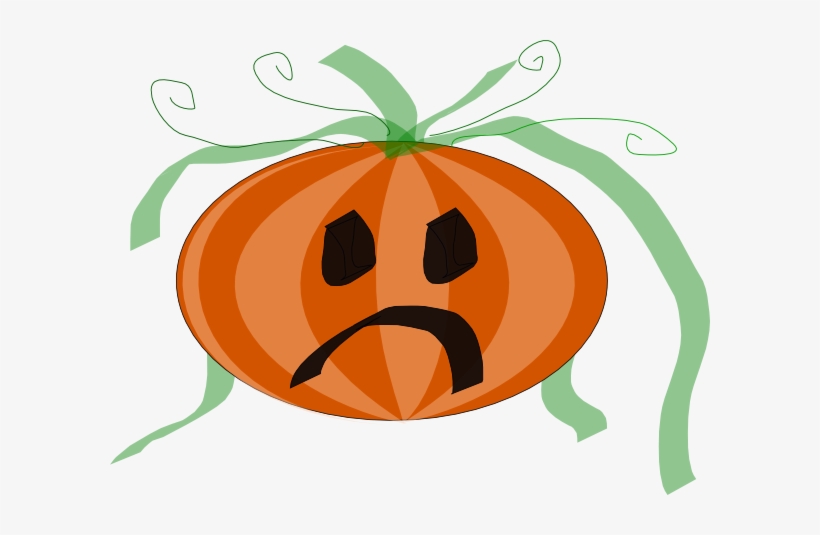 Free Vector Decorated Sad Pumpkin Clip Art - Pumpkin, transparent png download