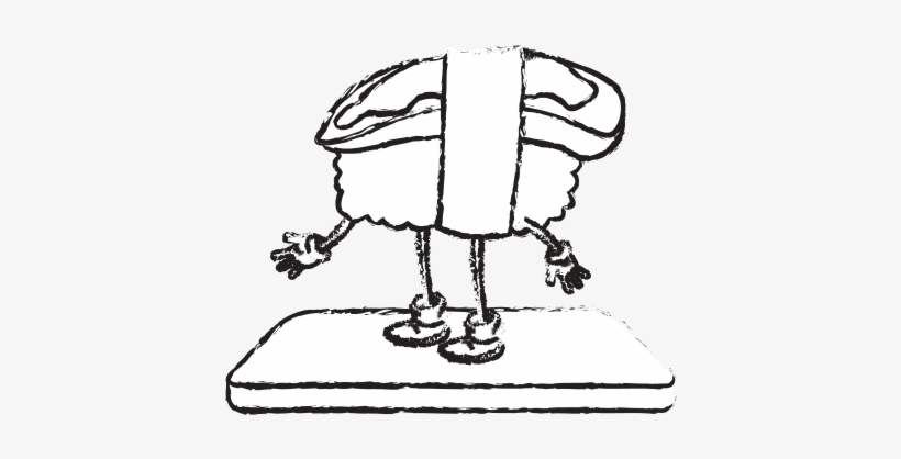 Cartoon Sushi Rice Wrap Food Chinese - Food, transparent png download