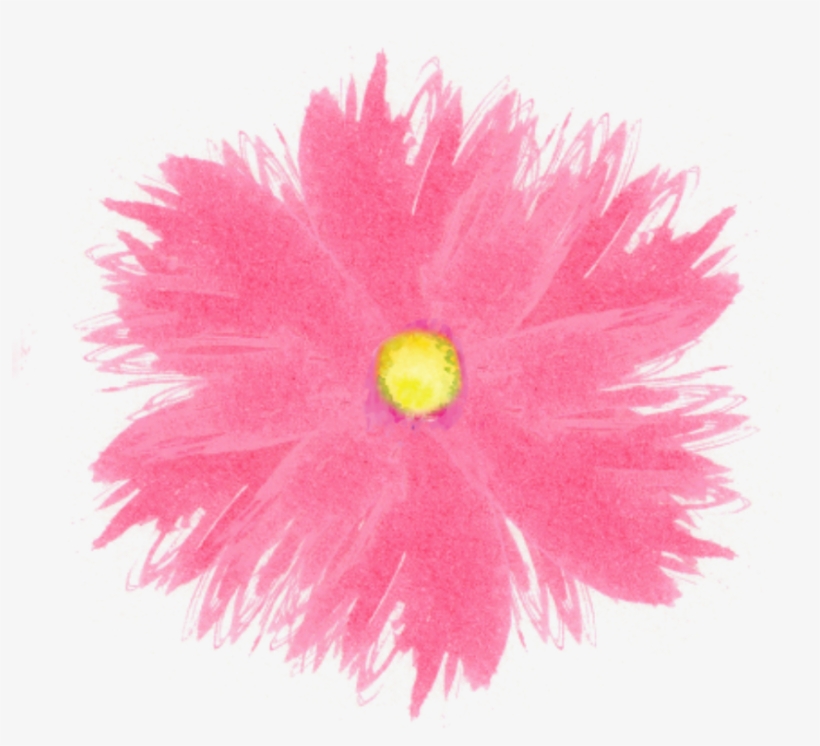 Ftestickers Watercolor Flower Pink - Watercolor Painting, transparent png download