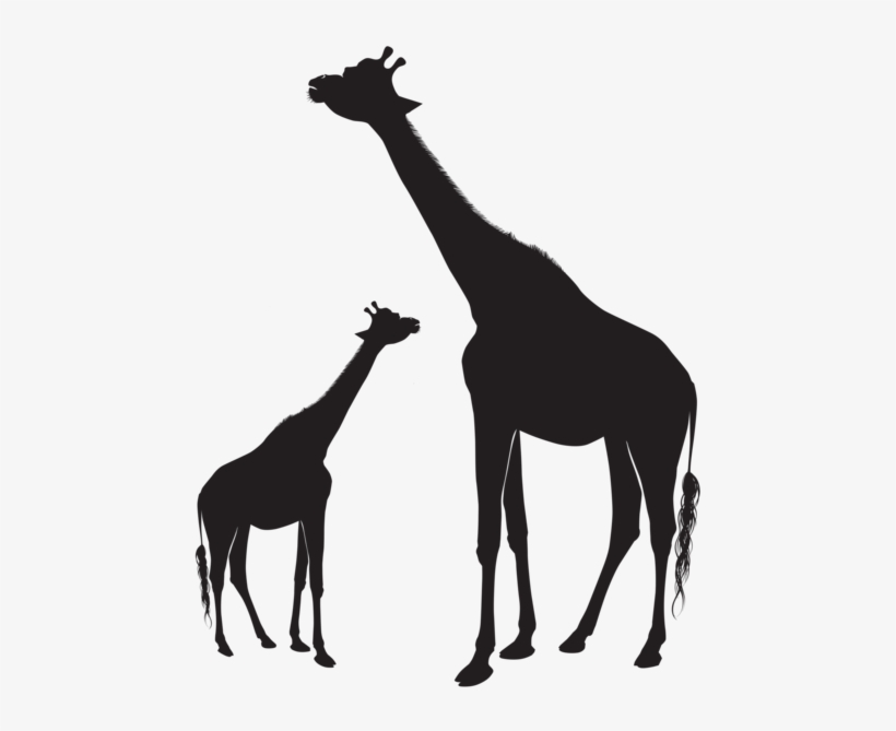 Giraffe Silhouette Png - Silhouette Clipart Giraffe, transparent png download