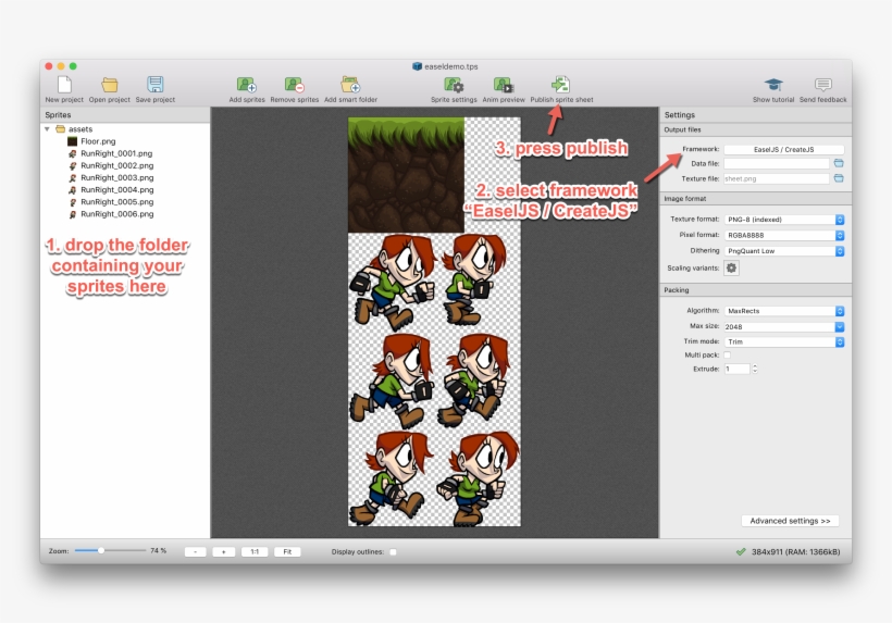 Download How To Create Sprite Sheets For Easeljs / Createjs ...