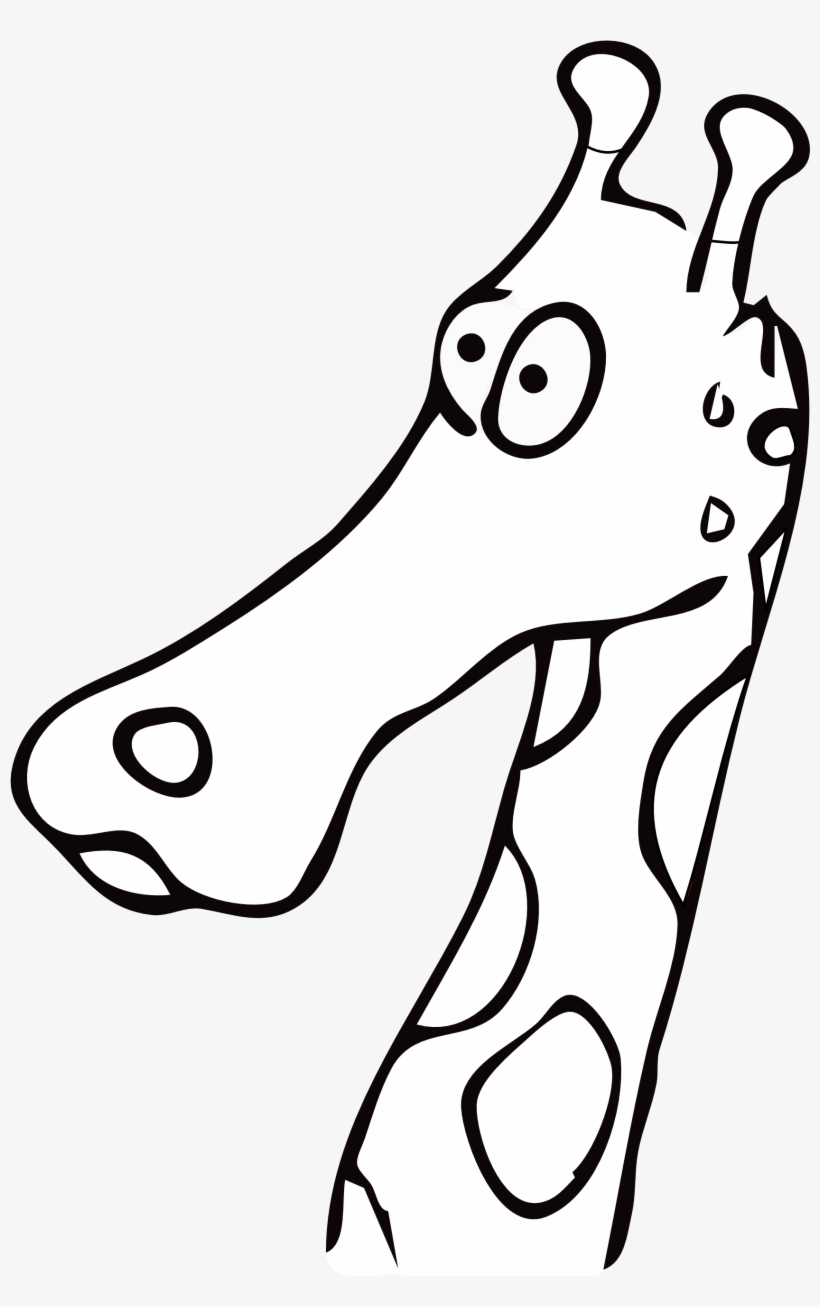 Clip Art Black And White - Black And White Picture Of A Giraffe, transparent png download