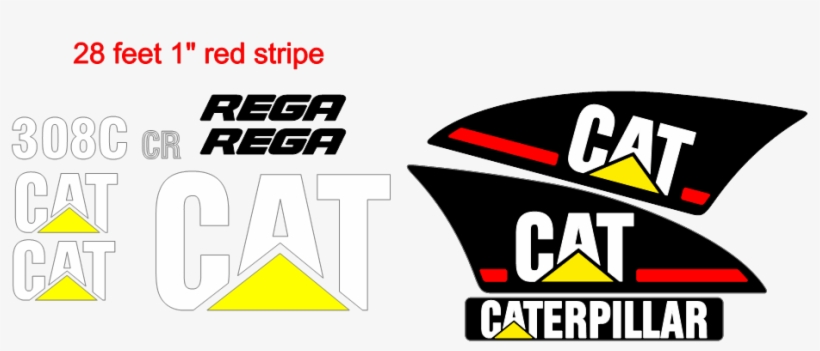 Caterpillar 308c Cr Decal Set - Decal, transparent png download