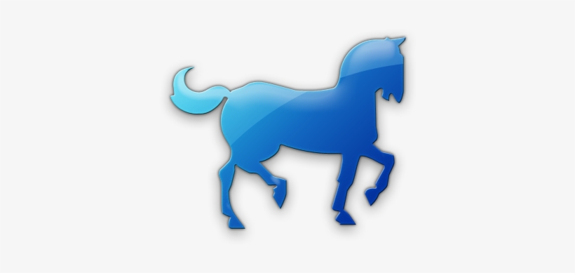 Blue Horse Icon - Horse Icon Blue, transparent png download