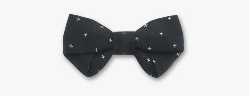 Folding In White Cross Black Bow Tie - Buckle, transparent png download