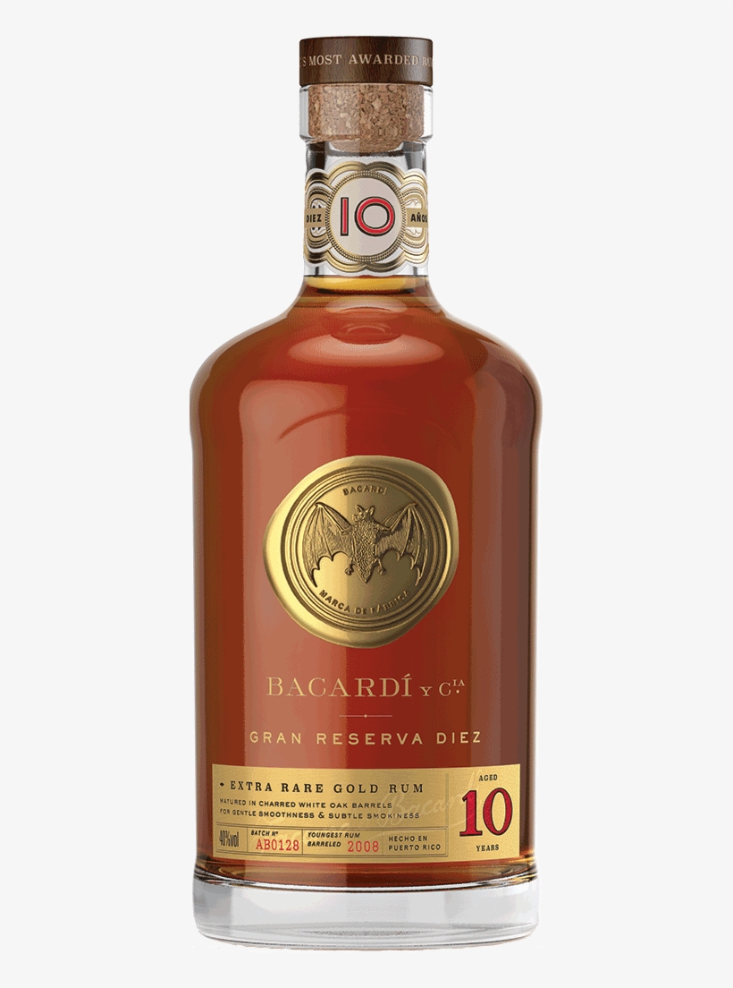 Bacardi Gran Reserva 10 Year Rum - Bacardi Gran Reserva Diez, transparent png download