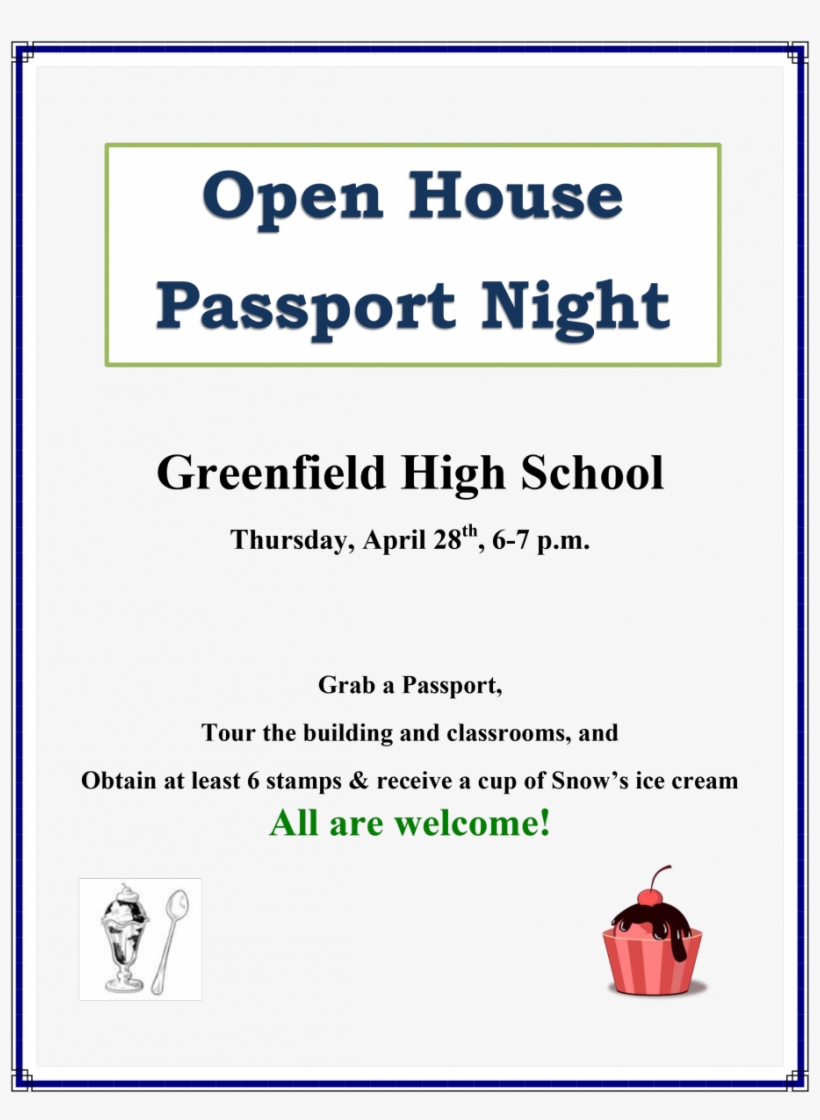 Passport Night Open House Flyer - Bryanston High School, transparent png download