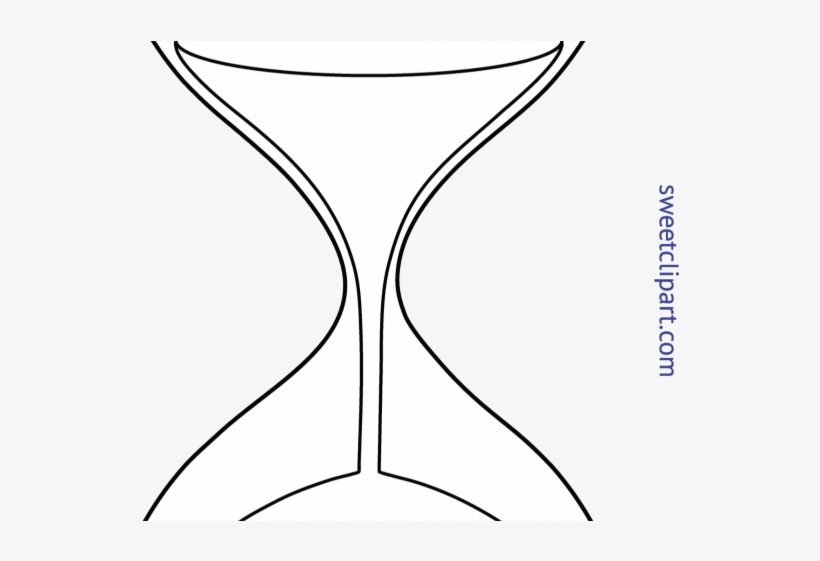 Hourglass Clipart Black And White - Champagne Stemware, transparent png download