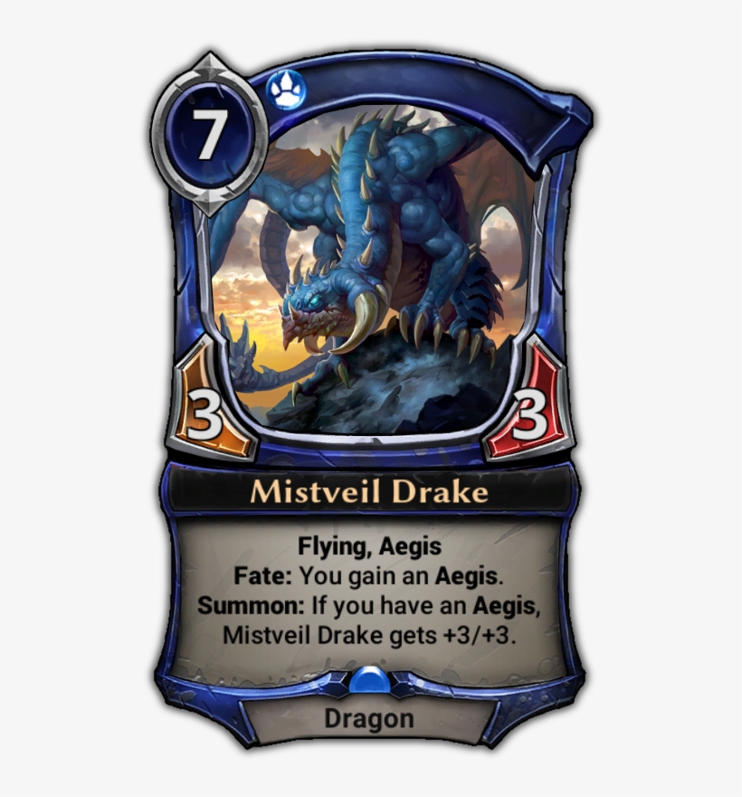 Mistveil Drake - Eternal Card Game Oni, transparent png download