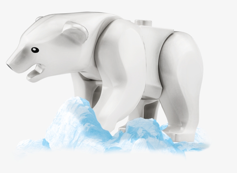 The Snow Has Cleared To Reveal A Polar Bear In The - Sculpture, transparent png download
