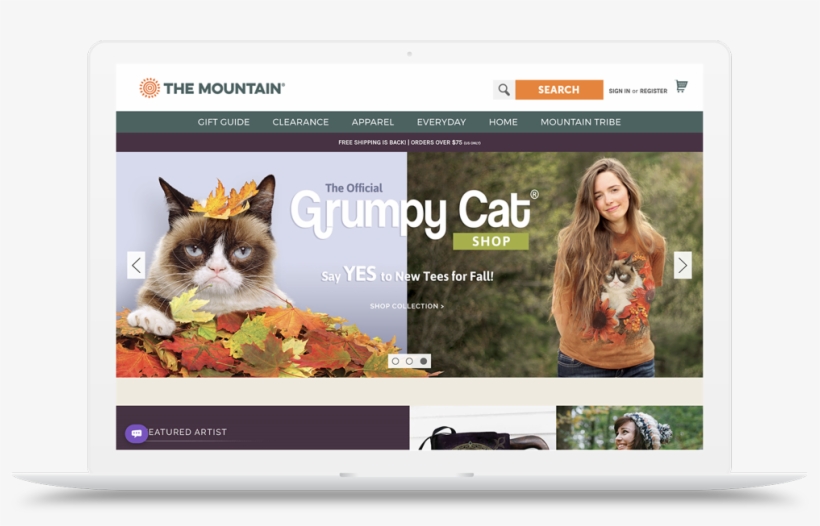 Bigcommerce The Mountain Home - Official Grumpy Cat Quotes Hard Back Case, transparent png download