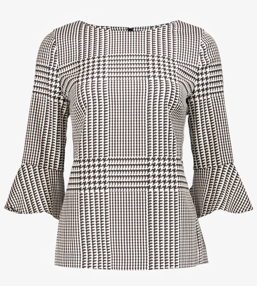 3/4 Sleeve Nos Blouse Black - Sleeve, transparent png download