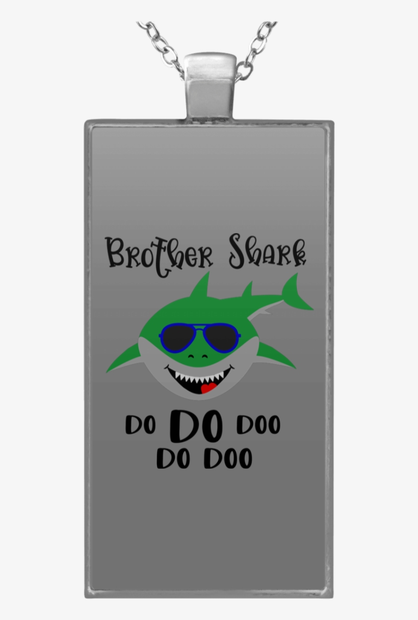 Brother Shark Rectangle Necklace- Jewelry - Locket, transparent png download
